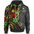 Chuuk Hoodie Tribal Flower With Special Turtles Unisex Black - Polynesian Pride