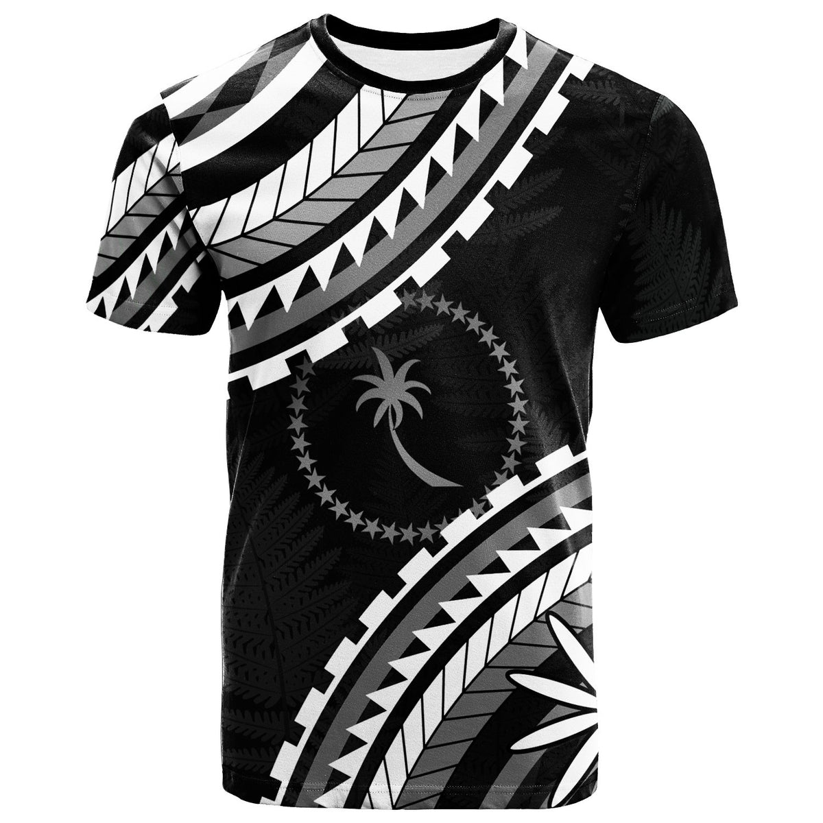 Chuuk T Shirt Palm Leaf Texture White Color Unisex Art - Polynesian Pride