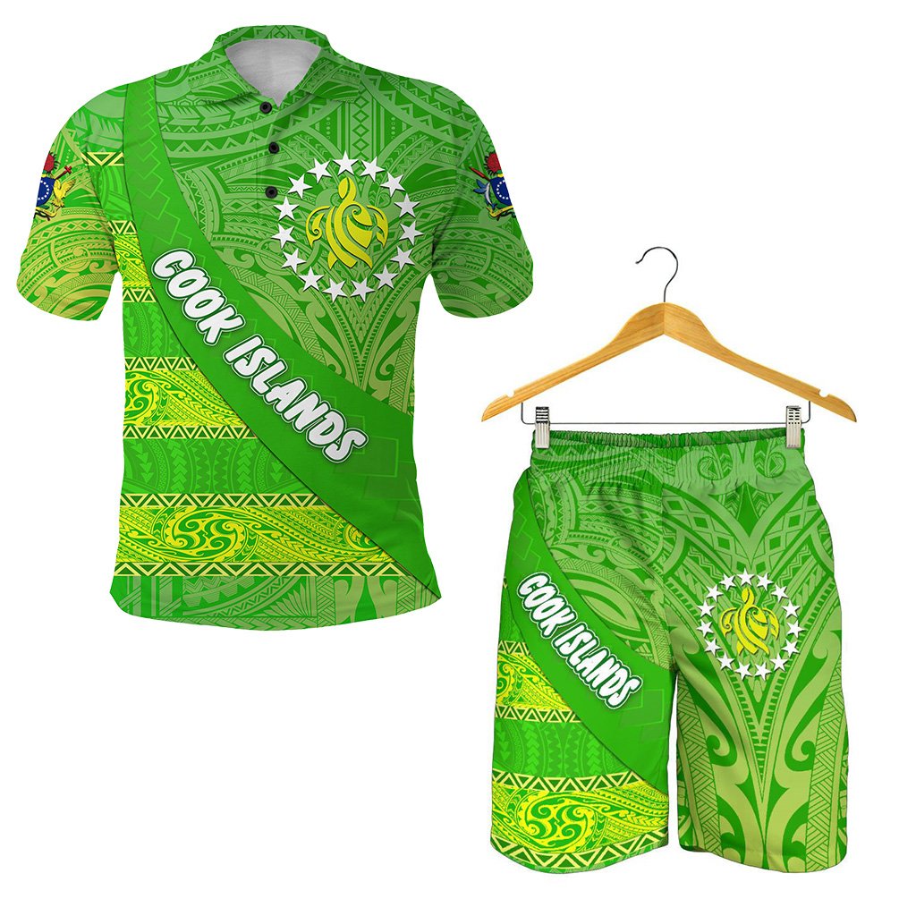 Combo Polo Shirt and Men Short Cook Islands Polynesian Victorian Vibes - Polynesian Pride