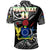 Custom Cook Islands Rugby Polo Shirt Unique Vibes Coat Of Arms Black, Custom Text and Number - Polynesian Pride