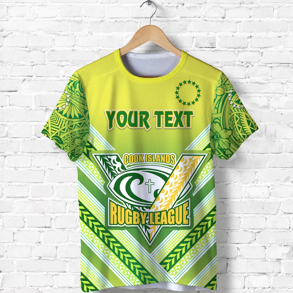 Custom Cook Islands Rugby T Shirt Creative Style Unisex Green - Polynesian Pride