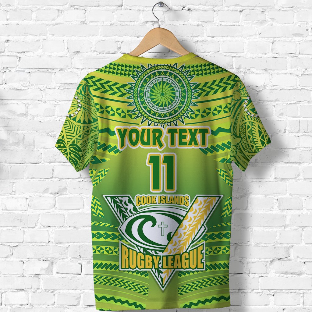 (Custom Text and Number) Cook Islands Rugby T Shirt Creative Style - Polynesian Pride
