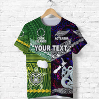 Custom New Zealand Maori Aotearoa T Shirt Cook Islands Together Purple LT8 - Polynesian Pride