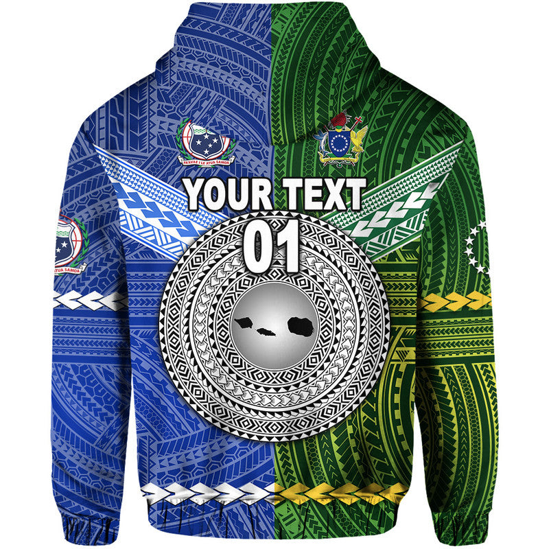Custom Samoa and Cook Islands Hoodie Together LT8 - Polynesian Pride