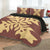 Hawaiian Royal Pattern Quilt Bed Set - Coral - E2 Style - AH - Polynesian Pride