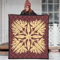Hawaiian Royal Pattern Premium Quilt - Coral - A3 Style - AH - Polynesian Pride