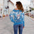 (Custom Personalised) Samoa Rugby Toa Samoa Blue Style Women Off Shoulder Sweater - LT2 - Polynesian Pride