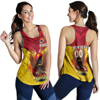 (Custom Personalised) Papua New Guinea Rugby Kumul Pride Women Tank Top - LT2 YELLOW - Polynesian Pride
