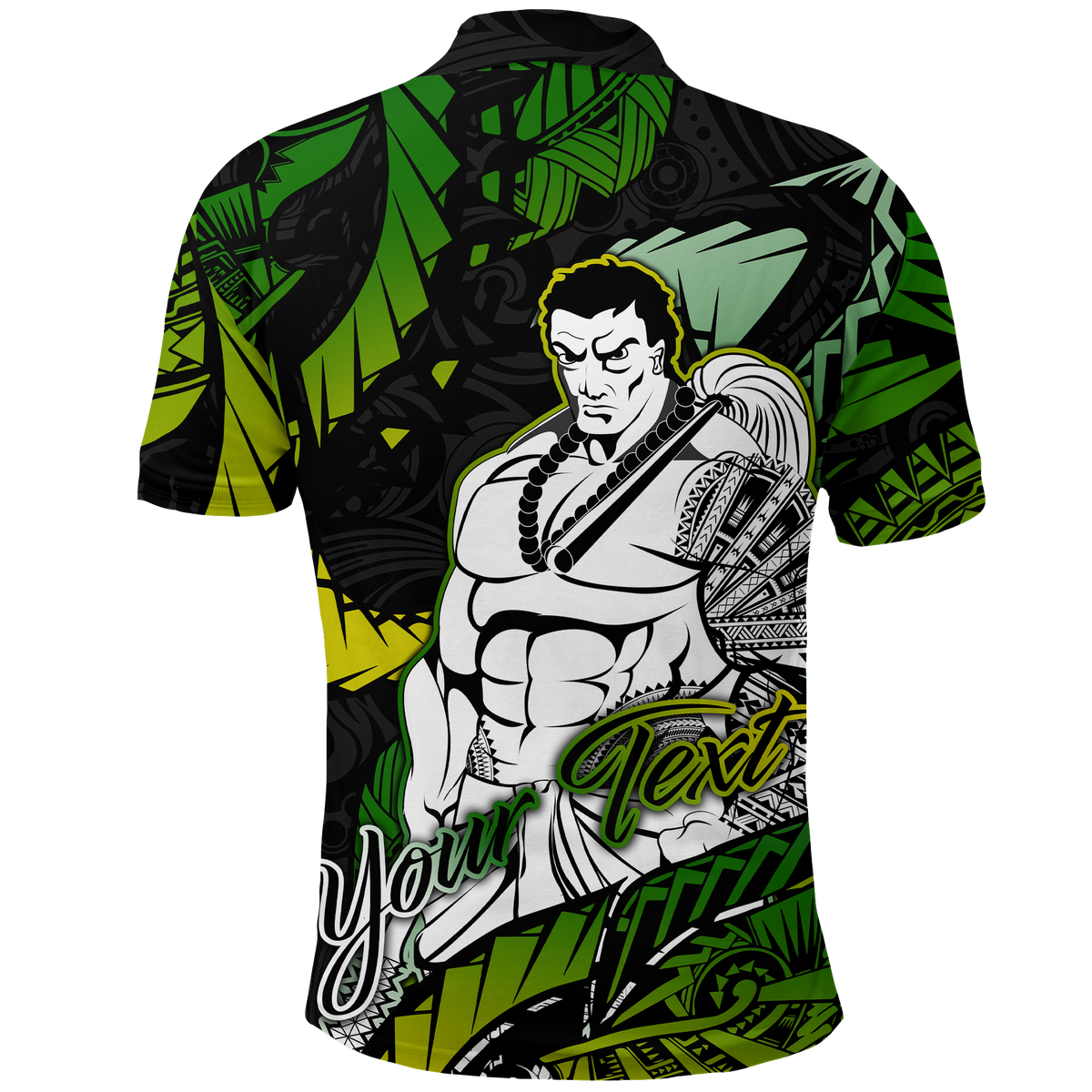 Custom Samoan Warrior Pride Samoa Polynesia Polo Shirt LT2 BLACK - Polynesian Pride