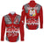 (Custom Personalised) Tonga Rugby Ikale Tahi Sipi Tau Long Sleeve Button Shirt - LT2 Unisex RED - Polynesian Pride