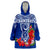 (Custom Personalised) Guam Chamorro Guaman Latte Stone Tropical Flowers Blue Version Wearable Blanket Hoodie LT14 Unisex One Size - Polynesian Pride