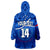 (Custom Text And Number) Samoa Rugby Manu Samoa Polynesian Hibiscus Blue Style Wearable Blanket Hoodie LT14 - Polynesian Pride