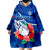 (Custom Text And Number) Samoa Rugby Manu Samoa Polynesian Hibiscus Blue Style Wearable Blanket Hoodie LT14 - Polynesian Pride