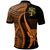 Fua Creative Hawaii Polo Shirt Orange Polynesian Tentacle Tribal Pattern LT10 - Polynesian Pride