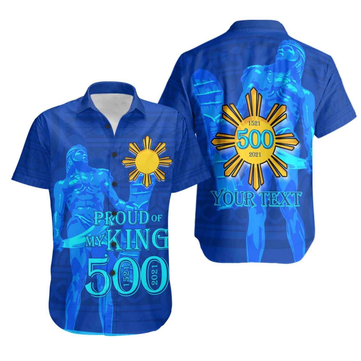 Philippines Custom Personalised Shirt - Proud Of My King Unisex Blue - Polynesian Pride