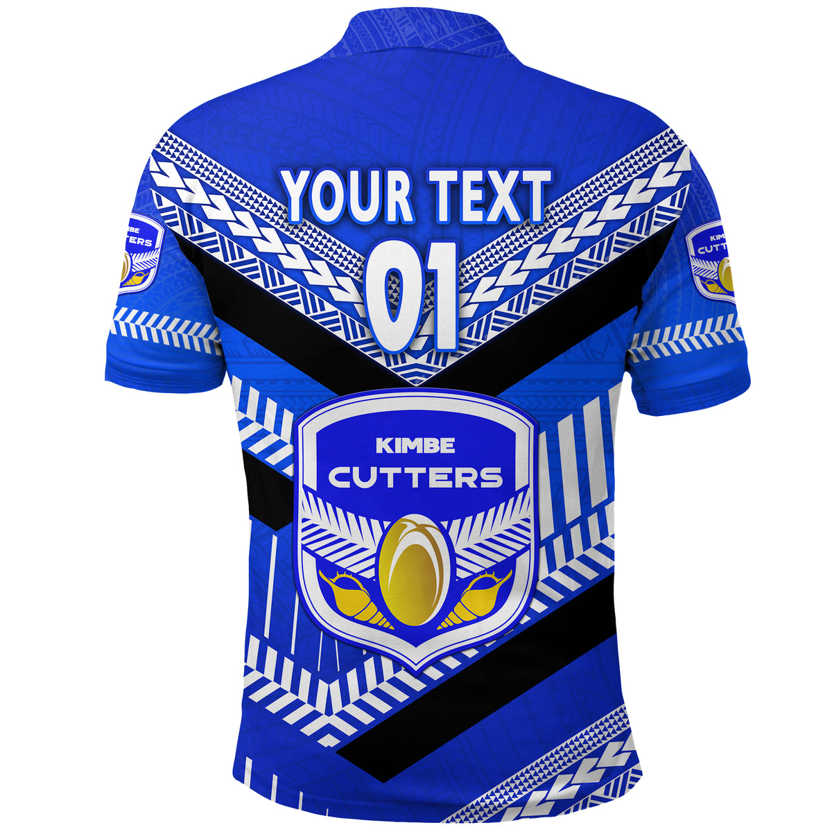 Custom Papua New Guinea Kimbe Cutters Polo Shirt Rugby Blue LT8 - Polynesian Pride