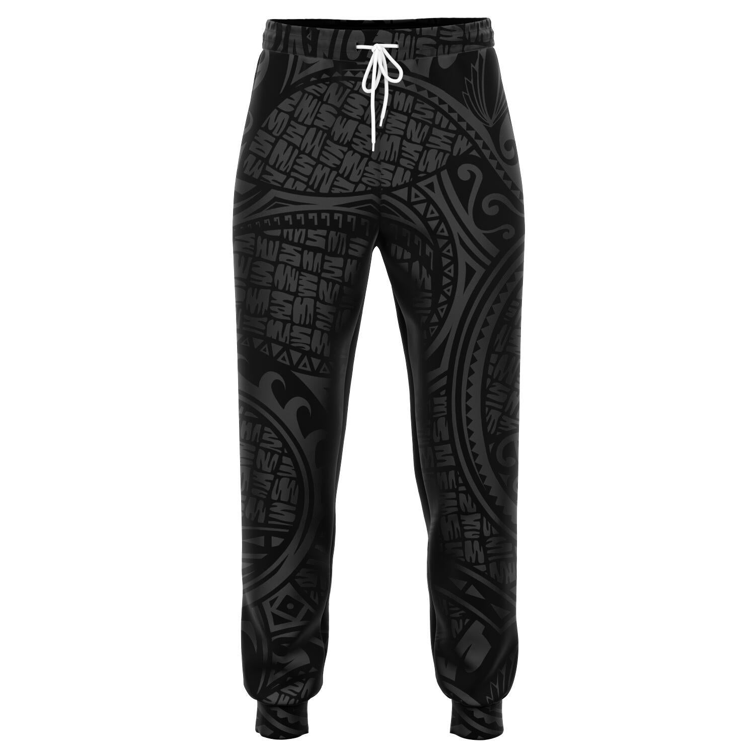 Polynesian Maori Lauhala Gray Joggers Unisex Gray - Polynesian Pride