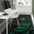 Papua New Guinea Polynesian Custom Personalised Area Rug - Green Tribal Wave - Polynesian Pride