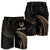 Pohnpei Polynesian Custom Personalised Men's Short - Gold Tribal Wave - Polynesian Pride