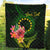 Cook Islands Polynesian Custom Personalised Quilt - Floral With Seal Flag Color - Polynesian Pride