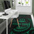 Vanuatu Polynesian Custom Personalised Area Rug - Green Tribal Wave - Polynesian Pride