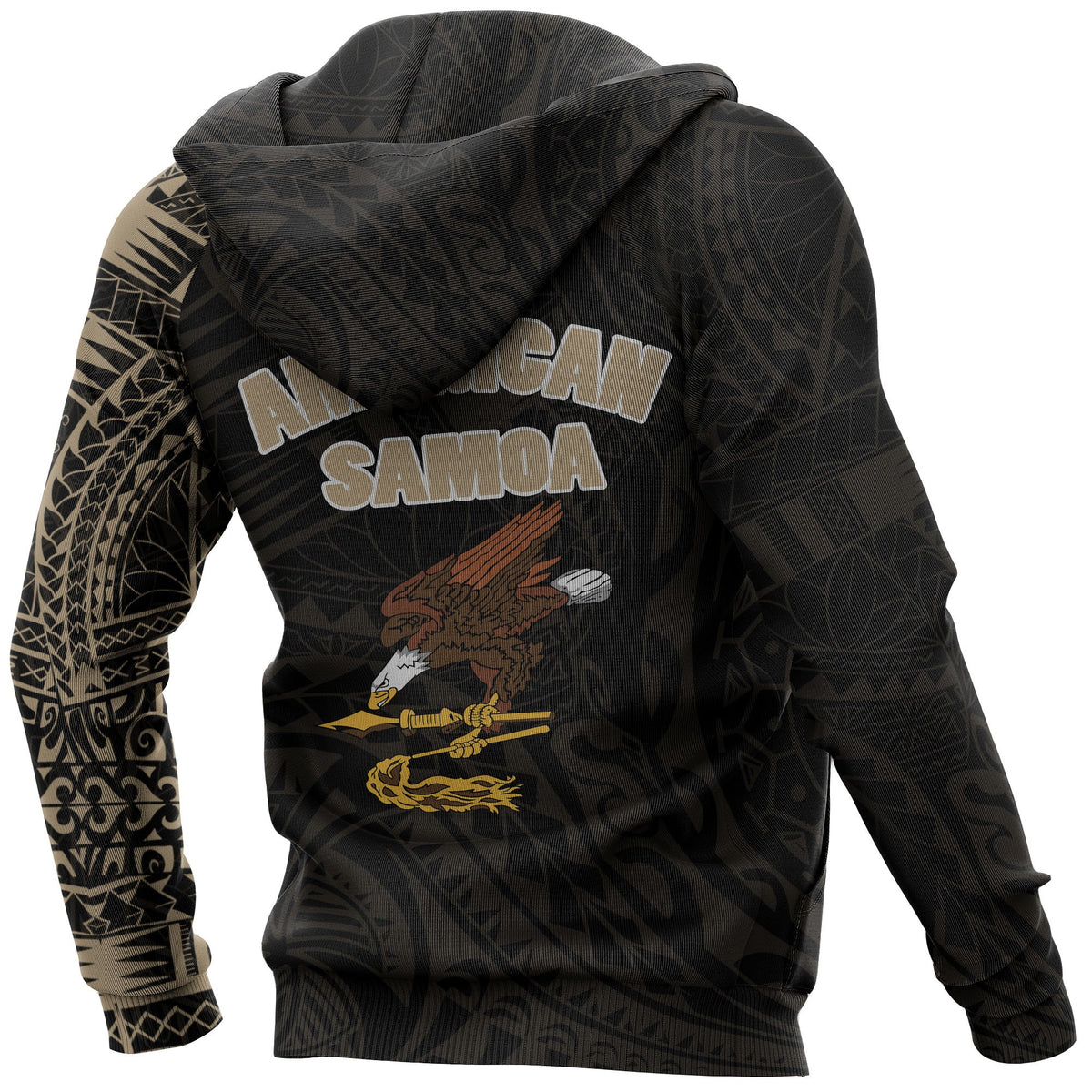 American Samoa Hoodie American Samoa Seal Polynesian Tattoo - Polynesian Pride