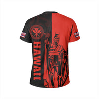 Hawaii King Polynesian T Shirt Lawla Style Red - Polynesian Pride