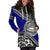 American Samoa Hoodie Dress - American Samoa Seal Fall In The Wave K9 - Polynesian Pride