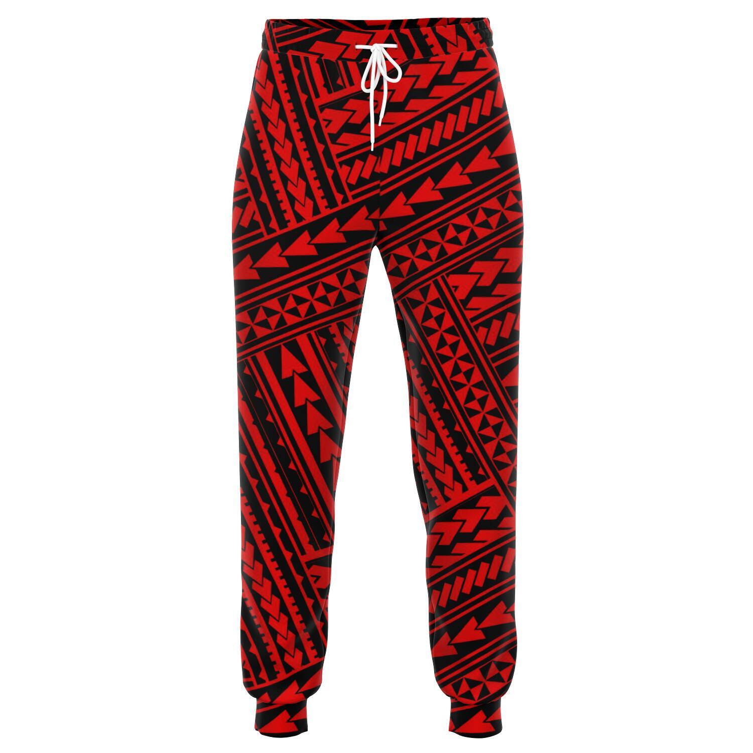 Polynesian Nation Red Joggers Unisex Red - Polynesian Pride