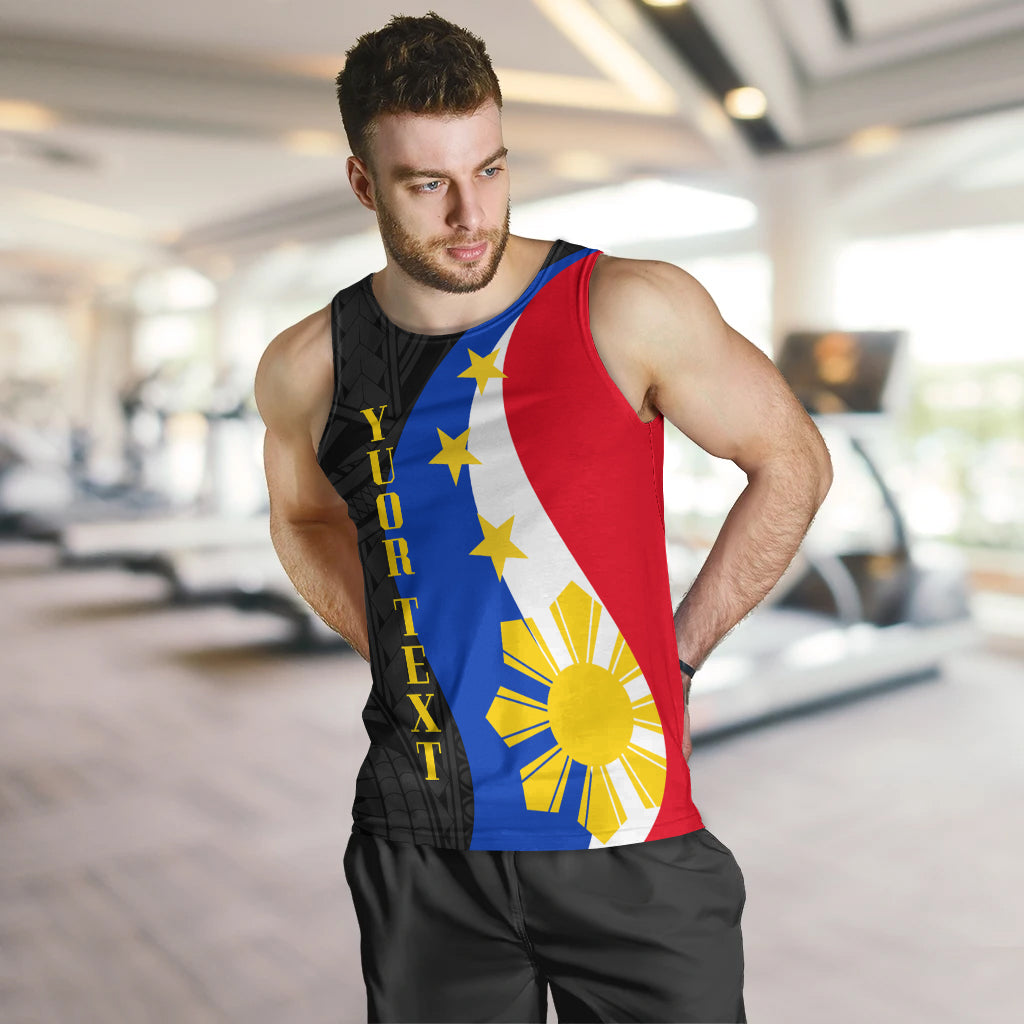 Philippines Custom Personalised Men Tank Top - King Lapu-Lapu Polynesian Pattern - Polynesian Pride