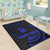 New Caledonia Polynesian Custom Personalised Area Rug - Blue Tribal Wave - Polynesian Pride