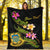 Tuvalu Polynesian Custom Personalised Blanket - Plumeria Tribal - Polynesian Pride