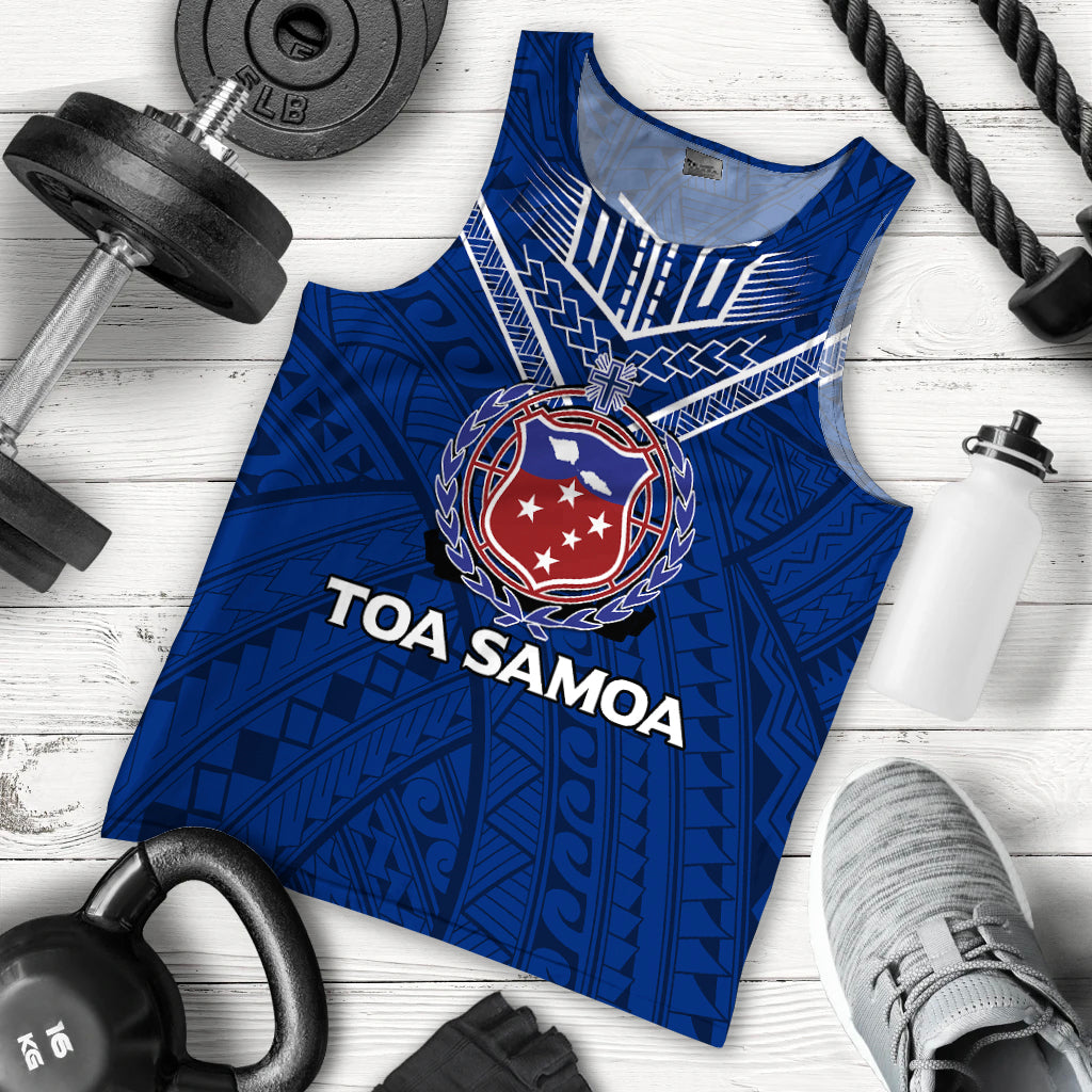 (Custom Personalised) Toa Samoa Rugby Men Tank Top - Samoan Warrior Pride - LT12 - Polynesian Pride