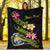 Nauru Polynesian Custom Personalised Blanket - Plumeria Tribal - Polynesian Pride