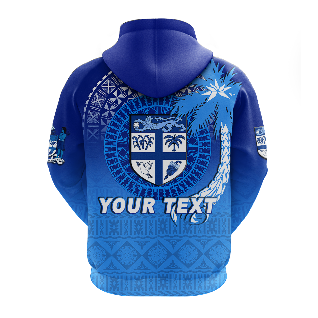 Custom Fiji Tapa Tribal Coconut Tree Hoodie LT12 - Polynesian Pride
