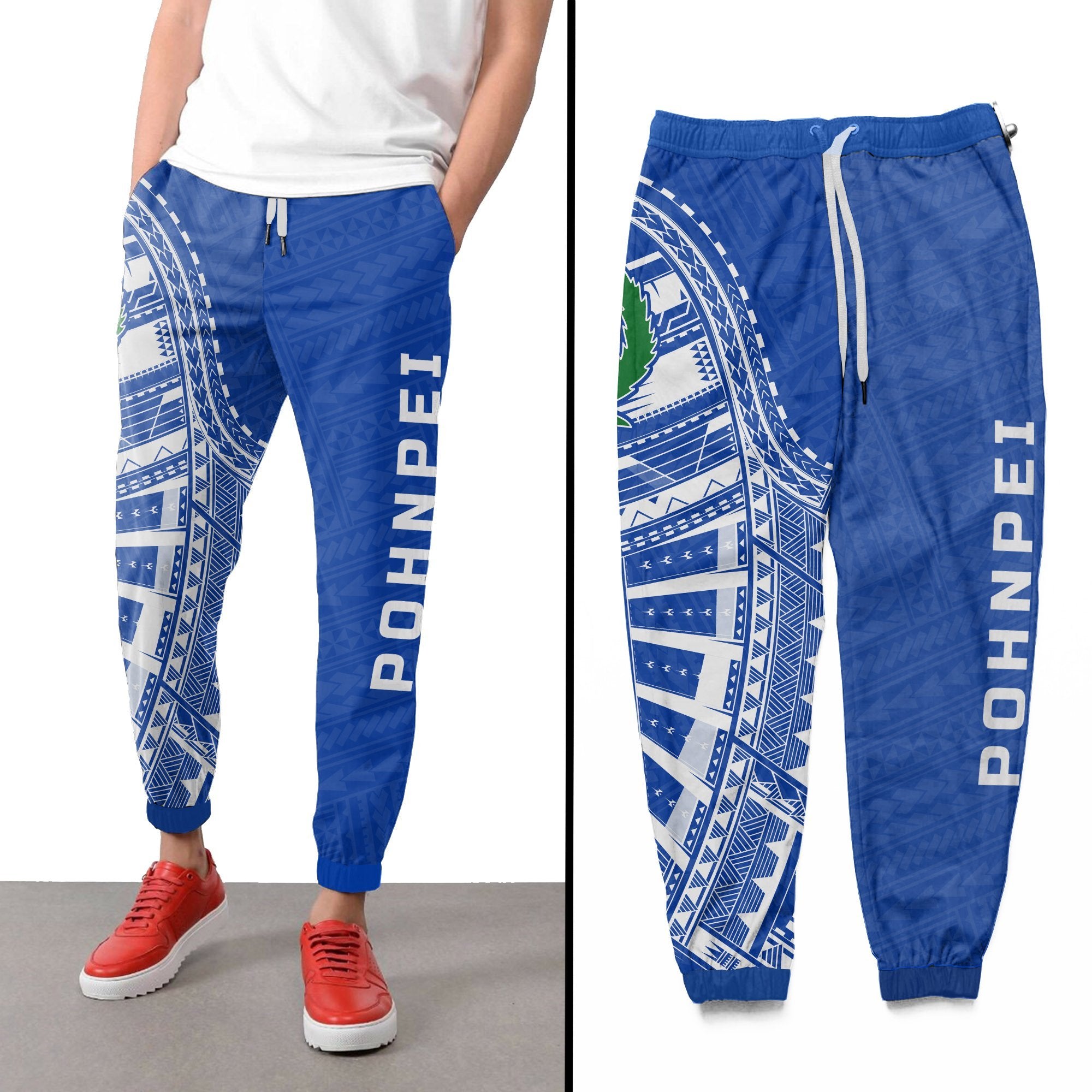 Pohnpei Rising Sweatpants A16 Unisex Blue - Polynesian Pride