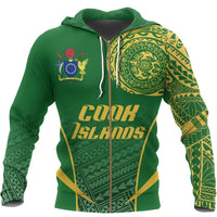 Cook Islands Active Special Zipper Hoodie Unisex Black - Polynesian Pride