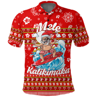 Custom Hawaii Christmas Santas Surf Mele Kalikimaka Polo Shirt LT2 - Polynesian Pride