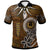 Pohnpei Polo Shirt Polynesian Boar Tusk Unisex Brown - Polynesian Pride