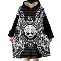 Federated States Of Micronesian ll Map Black Wearable Blanket Hoodie LT9 - Polynesian Pride