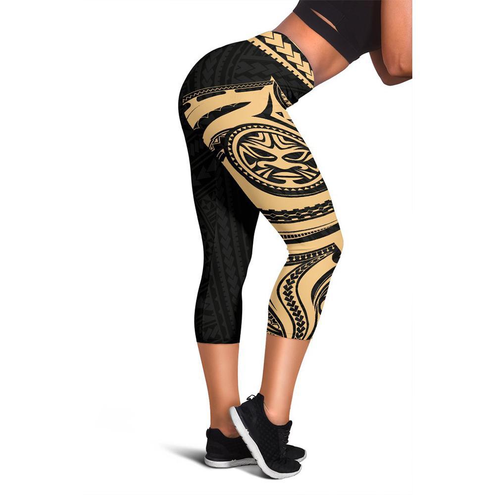 Polynesian Rising 9th Capris A6 Women Black - Polynesian Pride