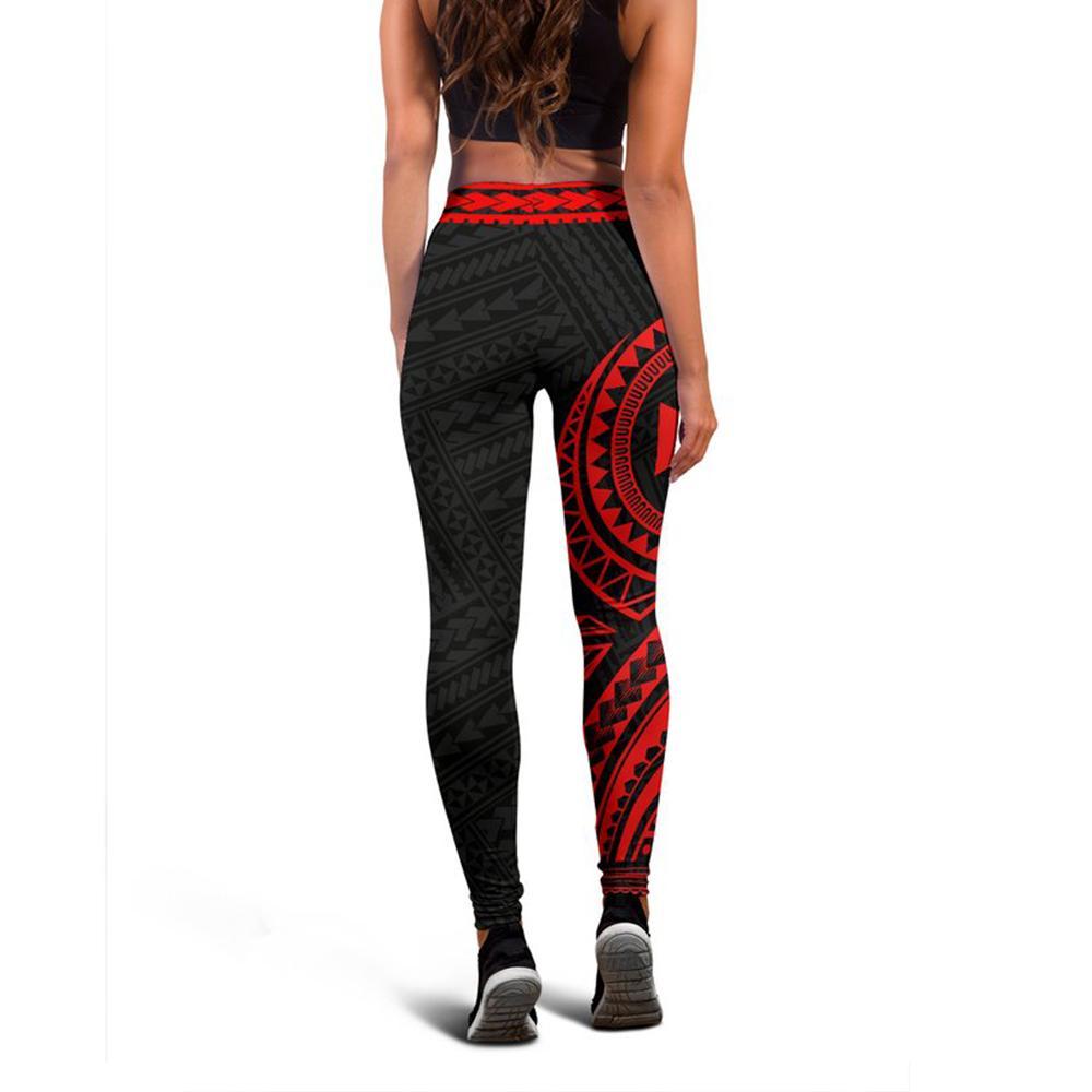 Wallis and Futuna Leggings (Red) A16 - Polynesian Pride
