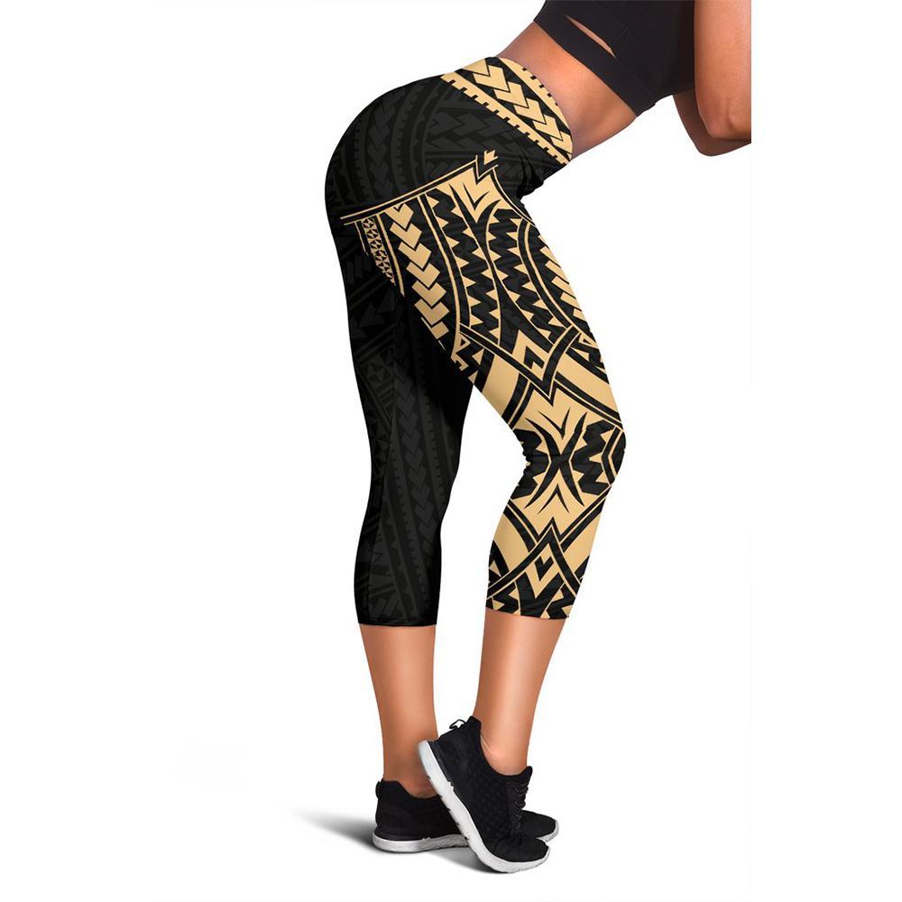 Polynesian Rising 10th Capris A6 Women Black - Polynesian Pride