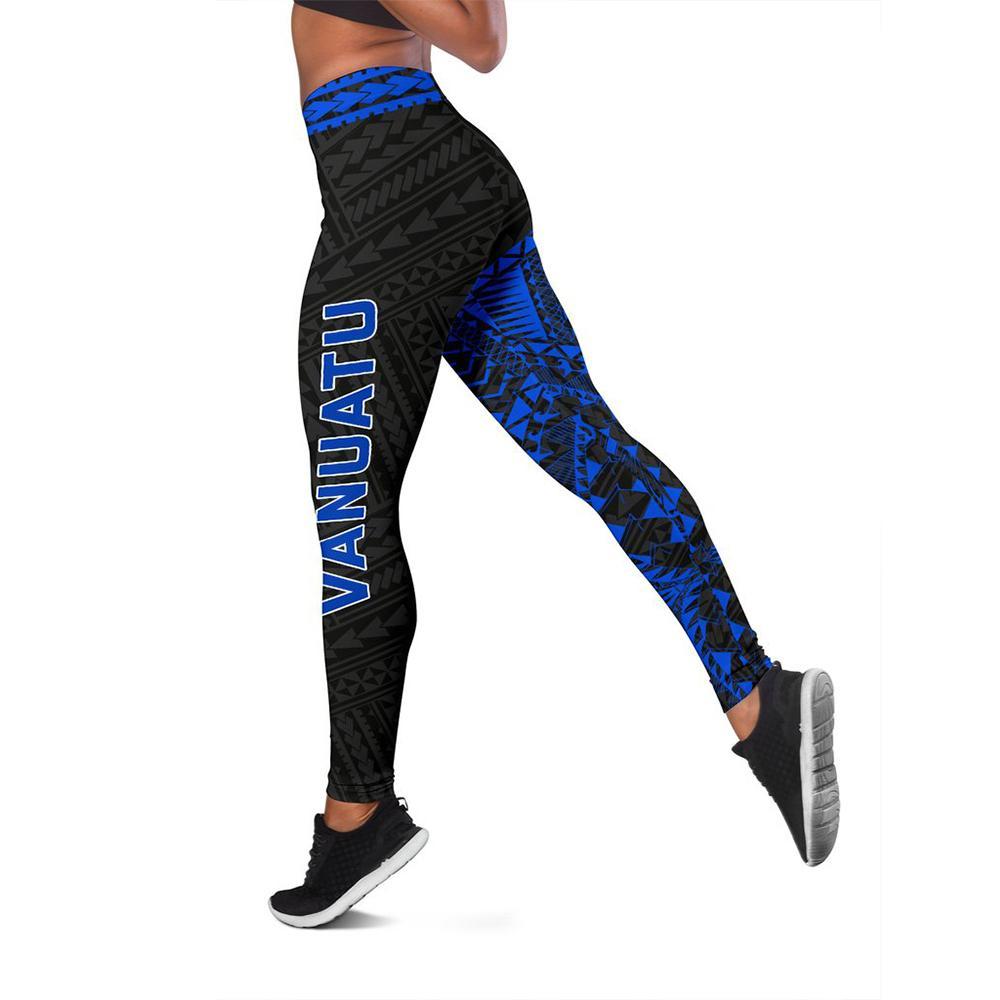 Vanuatu Rising 1st Leggings (Blue) A6 - Polynesian Pride