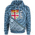 Fiji Hoodie Nadi Tapa Patterns With Bamboo Unisex Blue - Polynesian Pride