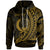 Pohnpei State Hoodie Gold Custom Wings Style Unisex Black - Polynesian Pride