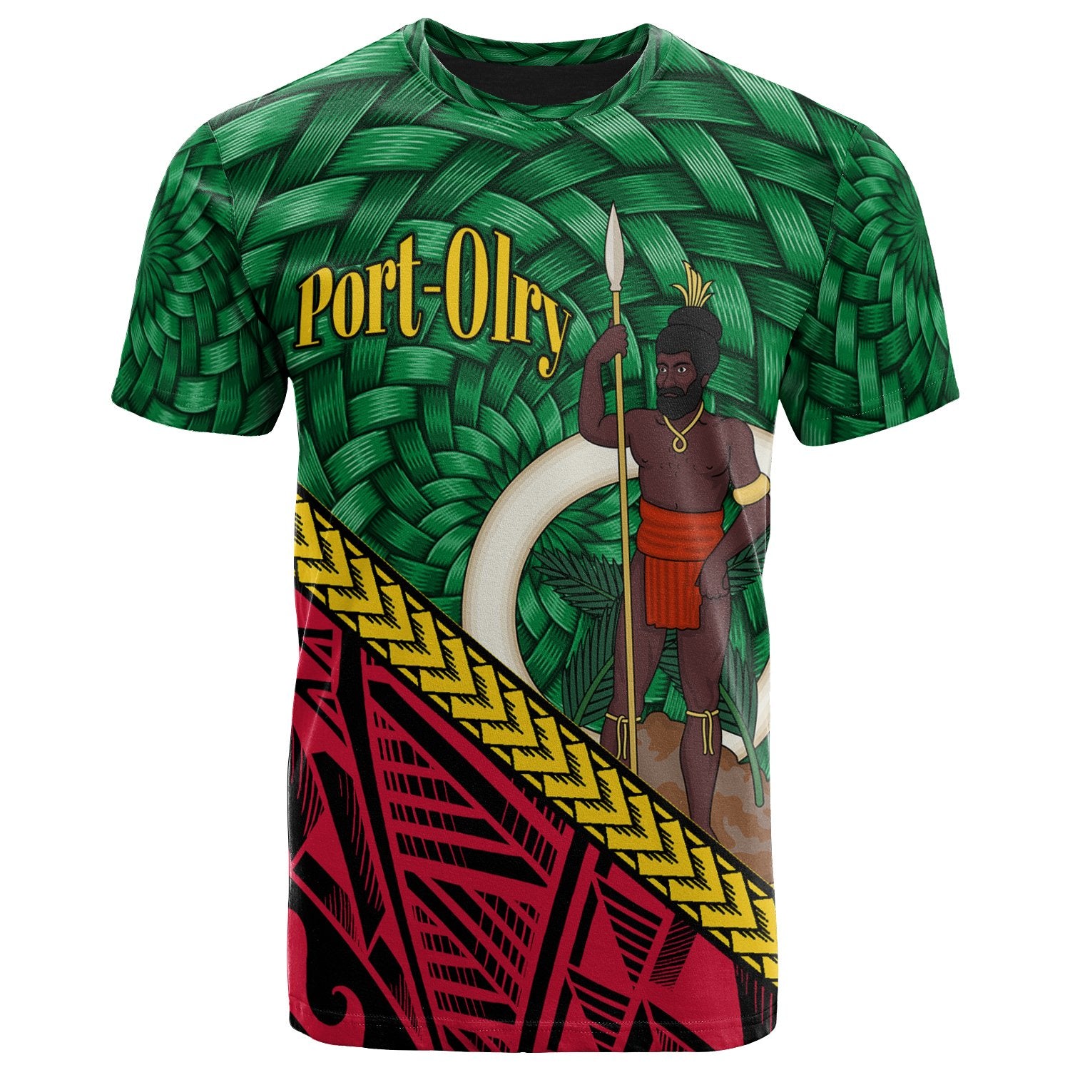 Vanuatu T Shirt Port Olry Polynesian Patterns With Bamboo Unisex Art - Polynesian Pride