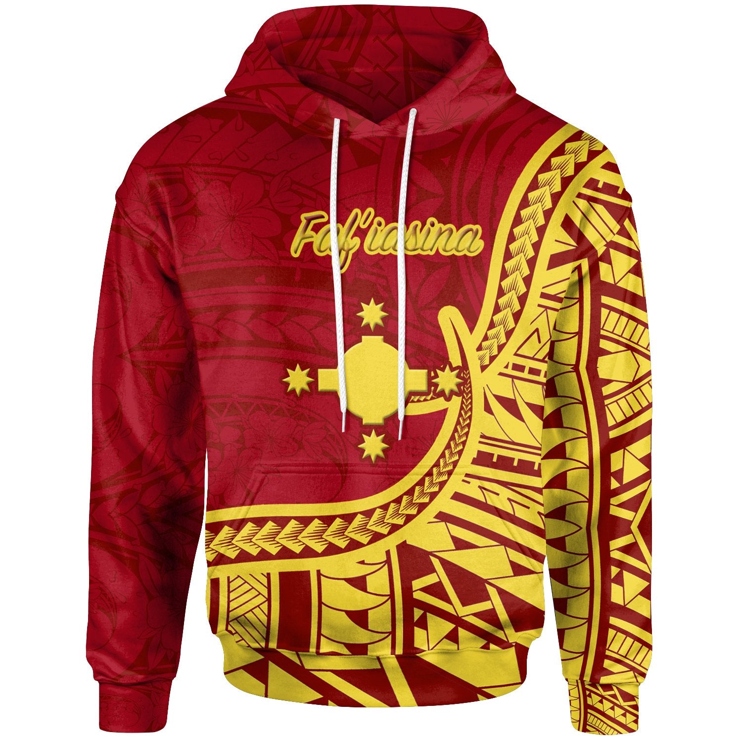 Rotuma Hoodie Fafiasina Flag Rotuma Unisex Red - Polynesian Pride