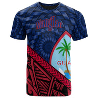 Guam T Shirt Mangilao Tapa Patterns With Bamboo Unisex Blue - Polynesian Pride