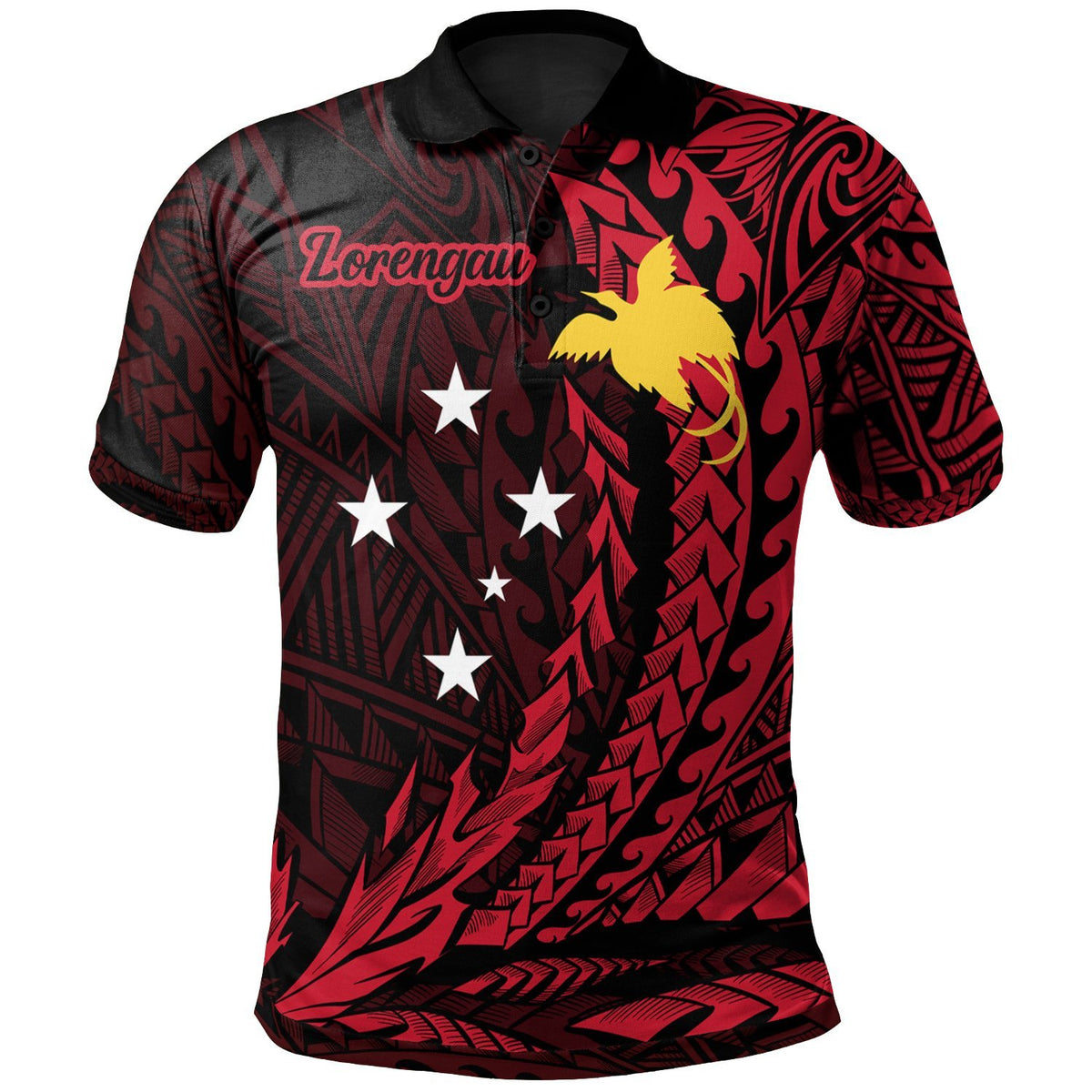 Papua New Guinea Polo Shirt Lae Wings Style - Polynesian Pride